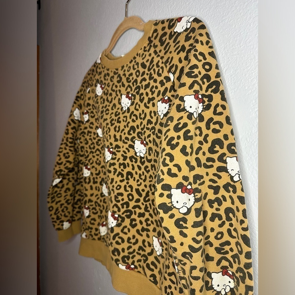 Zara Kids Hello Kitty Leopard Print Sweatshirt Girl’s Size 13/14 - Picture 5 of 9